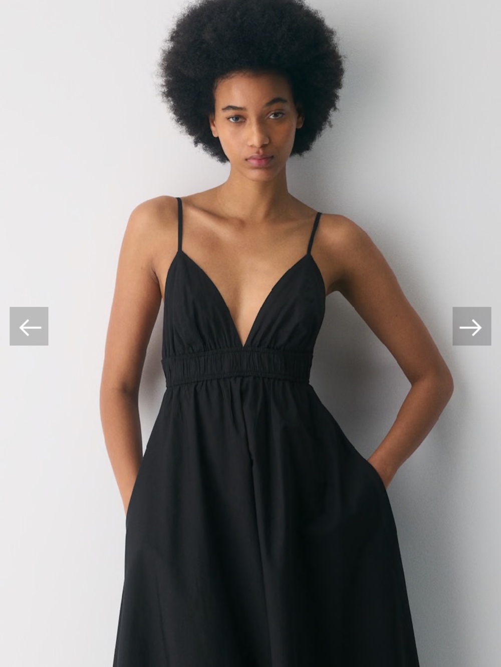Aritzia Poplin Dress - Black - Size S
